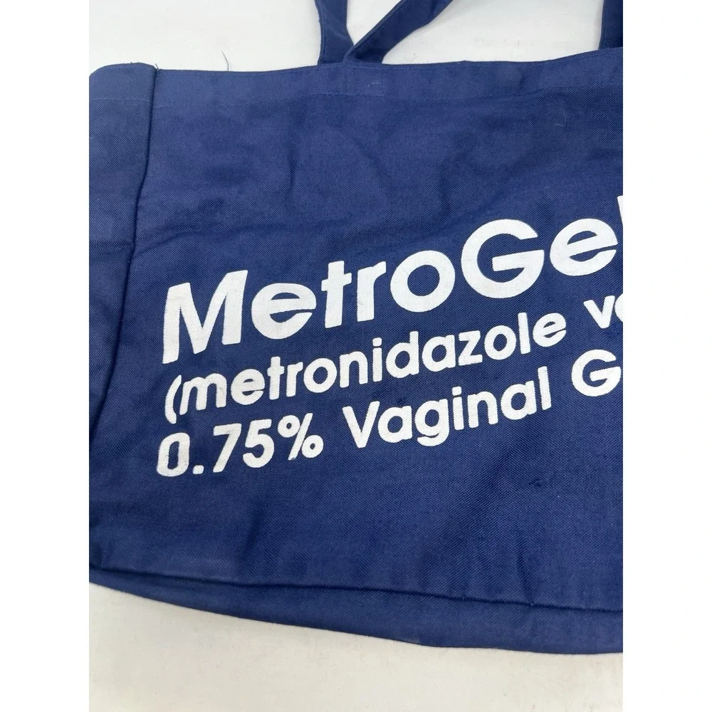 Vintage MetroGel Vaginal Pharma Promo Tote Bag Canvas Doctor Medical Advertising